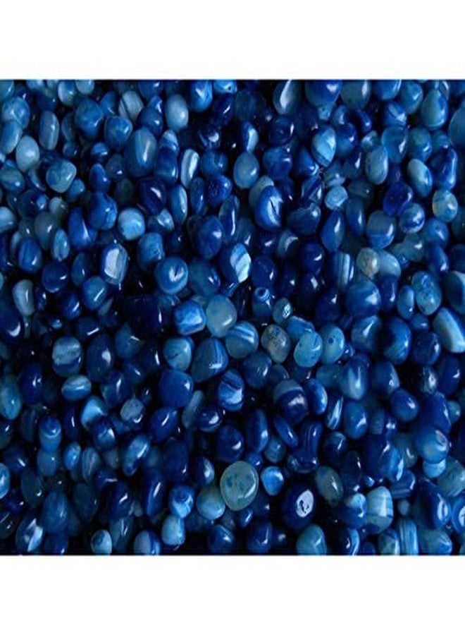 VANNEF Stone Polished Glossy Decortaive Onyx Pebbles Stones for Home Decor, Garden, Table Decoration and Vase Fillers (Blue_4900gm) - Image 1